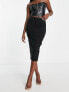 Фото #7 товара ASOS DESIGN high waist midi pencil skirt in black