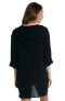Фото #2 товара La Blanca 293478 Womens Hooded Dress Cover Up, Black Seaside Covers, Small US