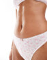 Фото #3 товара Monki mix and match soft thong in white hearts