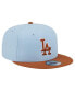 Men's Light Blue Los Angeles Dodgers Spring Color Two-Tone 9FIFTY Snapback Hat Голубой - фото #2