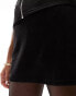 Fashionkilla stretch cord mini skirt co-ord in black