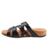 Фото #4 товара Softwalk Blythe S2103-001 Womens Black Leather Slides Sandals Shoes 5