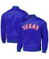 Men’s Royal Texas Rangers Wordmark Satin Full-Snap Jacket