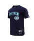 ფოტო #3 პროდუქტის Men's Navy, Seattle Mariners Taping T-shirt