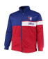 Фото #3 товара Men's Royal, Red Philadelphia 76ers Big and Tall Pieced Body Full-Zip Track Jacket