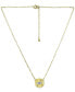 Lab-Grown Blue Sapphire & Cubic Zirconia Evil Eye Disc Pendant Necklace, 16" + 2" extender, Created for Macy's