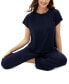 ფოტო #10 პროდუქტის GapBody Women's Ribbed Short-Sleeve Pajama Top