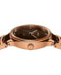 ფოტო #2 პროდუქტის Women's Swiss Centrix Diamond Accent Brown Ceramic & Rose Gold PVD Bracelet Watch 31mm