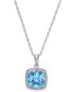 ფოტო #1 პროდუქტის Amethyst (1-1/5 ct. t.w.) and Diamond (1/10 ct. t.w.) Pendant Necklace in 14k White Gold (Also in Blue Topaz)