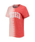 ფოტო #3 პროდუქტის Women's Red Wisconsin Badgers Find Your Groove Split-Dye T-shirt