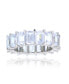 Фото #1 товара Кольцо Macy's Emerald Cut Zirconia Eternity Band.