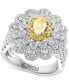 ფოტო #1 პროდუქტის EFFY® Yellow Diamond (7/8 ct. t.w.) & White Diamond (1-1/3 ct. t.w.) Ring in 18k Two-Tone Gold