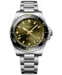 Фото #1 товара Men's Swiss Automatic Hydroconquest GMT Stainless Steel Bracelet Watch 43mm