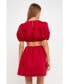Фото #2 товара Women's Pleats with Cut-out Detail Mini Dress