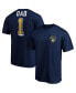 Фото #2 товара Men's Navy Milwaukee Brewers Number One Dad Team T-shirt