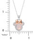 ფოტო #4 პროდუქტის Mother-of-Pearl & Cubic Zirconia Minnie Mouse 18" Pendant Necklace in Sterling Silver & 18k Rose Gold-Plate