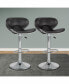 Фото #4 товара Curved Form Fitting Adjustable Barstool in Leatherette, Set of 2