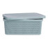 Storage Box with Lid Green 13 L 28 x 15 x 39 cm