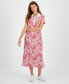 Фото #1 товара Women's Floral-Print Short-Sleeve Dress