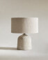 Table lamp with ceramic base