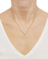 ფოტო #2 პროდუქტის Diamond Halo Cluster Paperclip Link 18" Pendant Necklace (1/10 ct. t.w.) in 10k Gold