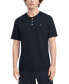 Men's Short Sleeve Solid Henley