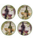 Фото #1 товара Meadow Brook Vineyard Set of 4 Soup/Pasta Bowl 9"