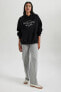 Фото #2 товара Свитшот толстый с капюшоном Oversize Fit defacto Kalın Sweatshirt