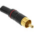 Фото #2 товара InLine RCA metal male plug for soldering - black - red ring - for 6mm cable