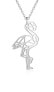 Playful silver flamingo pendant SVLP0555XH20000