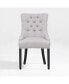 Фото #1 товара Upholstered Wingback Button Tufted Dining Chair