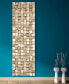 'Textured 2' Metallic Handed Painted Rugged Wooden Blocks Wall Sculpture - 72" x 22"