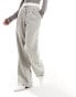 4th & Reckless Petite exclusive tailored boxer waist detail wide leg trousers in grey 34 - фото #8