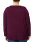 ფოტო #2 პროდუქტის Plus Size Button-Cuff Boat-Beck Sweater