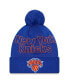 ფოტო #1 პროდუქტის Men's Blue New York Knicks 2023 NBA Draft Cuffed Knit Hat with Pom