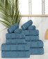 Фото #18 товара Roma Ribbed Turkish Cotton Quick-Dry Solid Assorted Highly Absorbent Towel 12 Piece Set