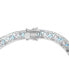 Фото #1 товара Blue and White Topaz Tennis Bracelet in Sterling Silver