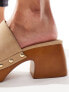 Bershka platform clog in taupe