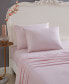 Фото #5 товара Diamond Lace 4 Piece Cotton Percale Sheet Set, Queen