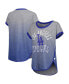 ფოტო #1 პროდუქტის Women's Gray, Royal Los Angeles Dodgers Home Run Tri-Blend Sleeveless T-shirt