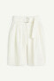 Фото #4 товара Linen-blend Shorts with Belt