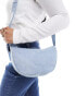 Levi's faux leather shoulder bag with logo in light blue