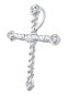 Фото #2 товара Glittering silver pendant Cross with zircons Marcus FW1397