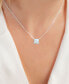 ფოტო #2 პროდუქტის Lab-Grown Opal Square Cut Solitaire 18" Pendant Necklace (5/8 ct. t.w.)