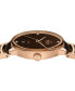 ფოტო #3 პროდუქტის Unisex Swiss Automatic Centrix Diamond (1/20 ct. t.w.) Brown High-Tech Ceramic & Rose Gold PVD Bracelet Watch 39mm