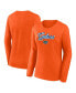 Фото #1 товара Women's Orange Florida Gators Double Team Script Long Sleeve T-shirt