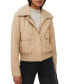 ფოტო #1 პროდუქტის Women's Faux-Leather Long-Sleeve Coat