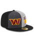 ფოტო #4 პროდუქტის Men's Gray, Black Washington Commanders 2023 Sideline 59FIFTY Fitted Hat