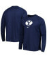 Men's Navy BYU Cougars Spotlight Raglan Performance Long Sleeve T-shirt