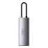 Фото #3 товара Аксессуар Baseus 5в1 многоразовый USB-C PD 100W HDMI 4K 3x USB 3.2 серый